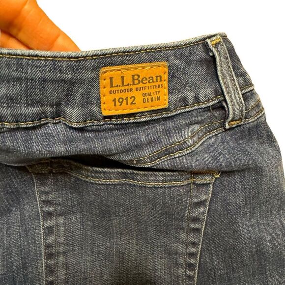 L.L. Bean Women's BeanFlex Skinny Leg Favorite Fit Denim Blue Jeans Size 14P - Picture 4 of 11